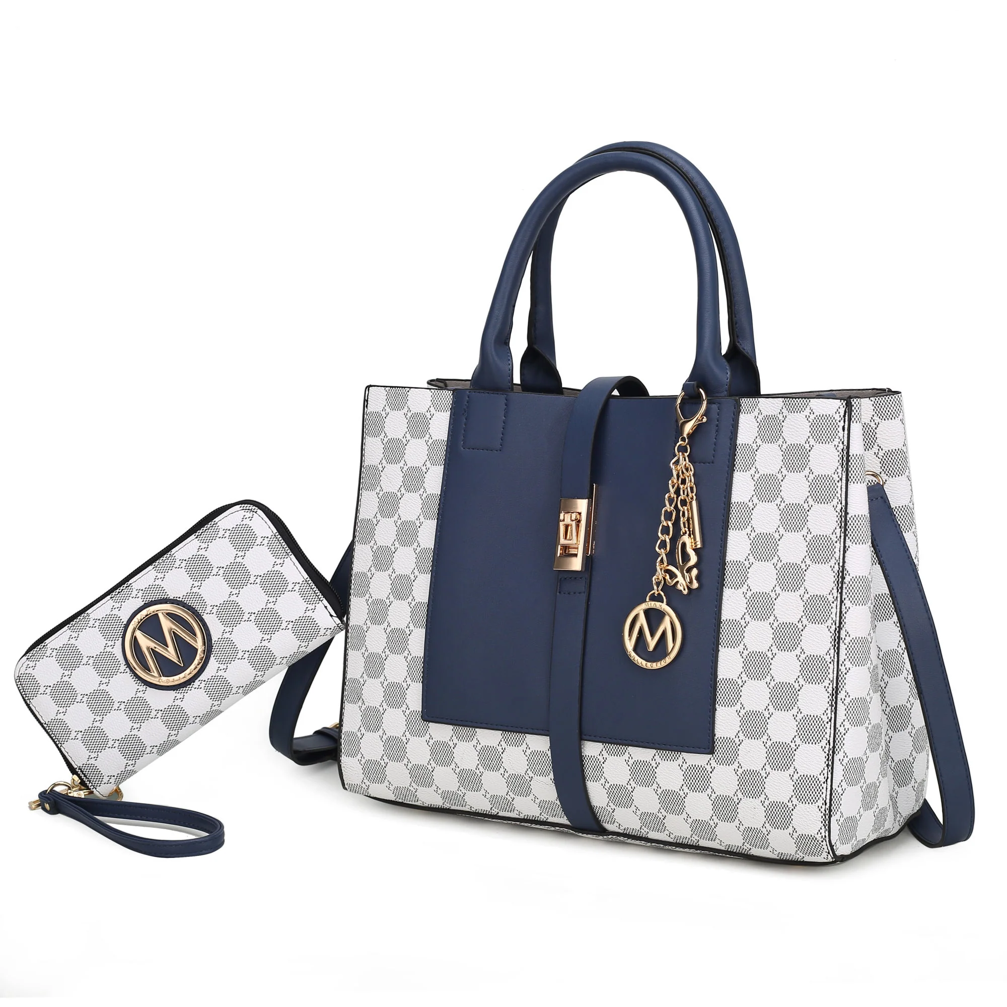 MKF Collection Yuliana Circular Print Satchel Bag with Wallet by Mia K - Image 49