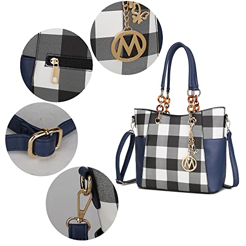 MKF Shoulder Bag for Women Set Handbag Wallet Purse - Top-Handle Tote - Removable Shoulder Strap Vegan Leather - Image 2