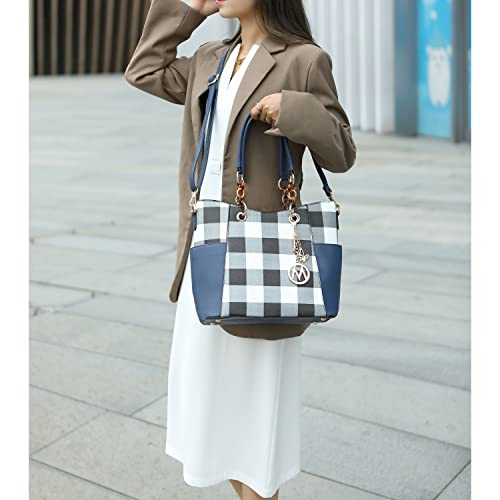 MKF Shoulder Bag for Women Set Handbag Wallet Purse - Top-Handle Tote - Removable Shoulder Strap Vegan Leather - Image 7