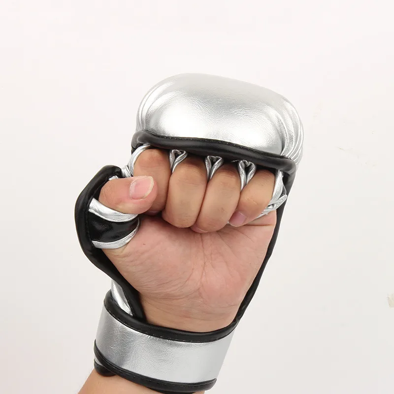 MMA Half Finger Boxing Gloves PU Thickened Sanda Fighting Karate Sports Training Gloves Muay Thai Boxing Training Accessories - Image 2