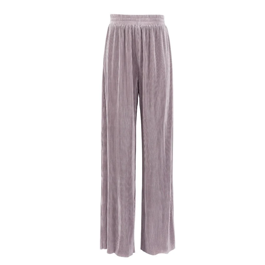 Sexy 18 Beige Pleated Wide Leg Pants Womens Pants Loose Trousers Officet Long Palazzo Pants - Image 11