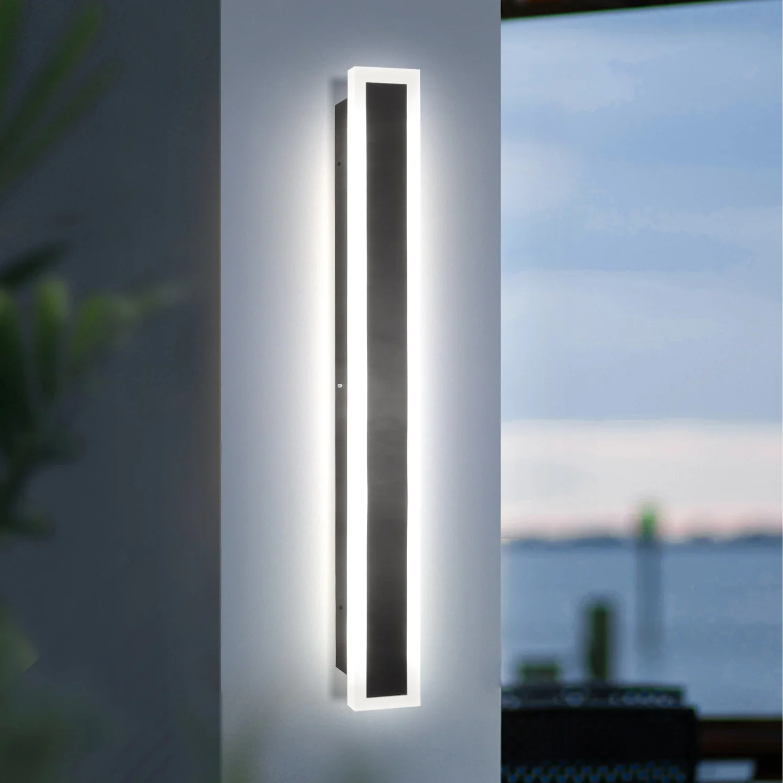 Modern Minimalist Dimmable  Outdoor Wall Lamp Waterproof Long Wall Lamp for Courtyard Garage Villa Indoor LED Lighting Fixtures - Image 2