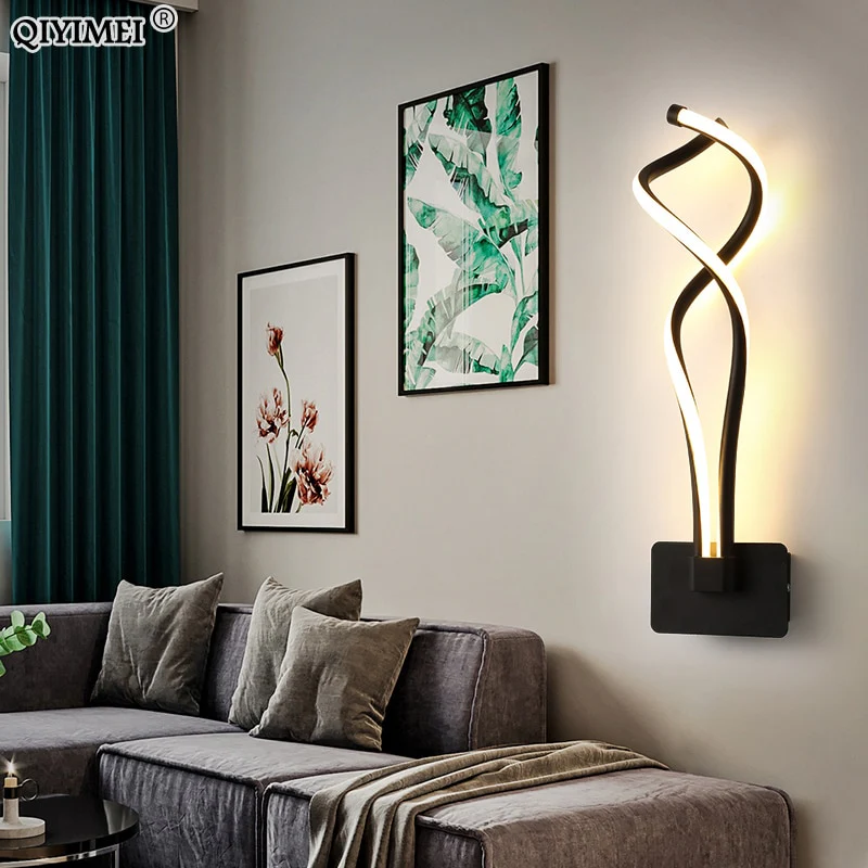 Modern Minimalist Wall Lamps Living Room Bedroom Bedside Luster AC90V-260V LED Indoor black white Lamp Aisle Lighting decoration - Image 13