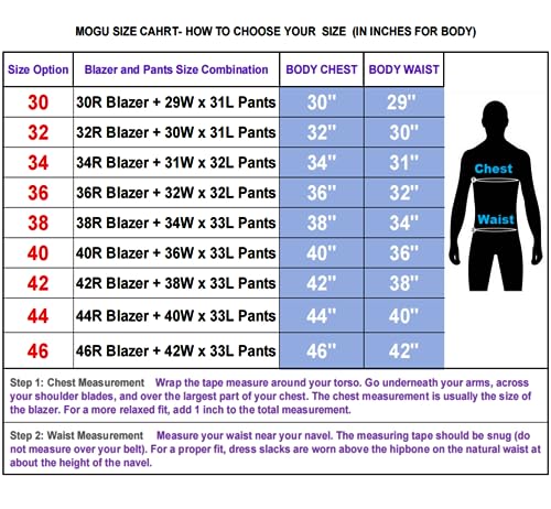 MOGU Mens 2 Piece Suit Slim Fit Double Breasted Blazer and Pants Tuxedo for Prom Wedding Groomsmen Business US Size Blazer Jakcet 36/Pants 32 White - Image 5