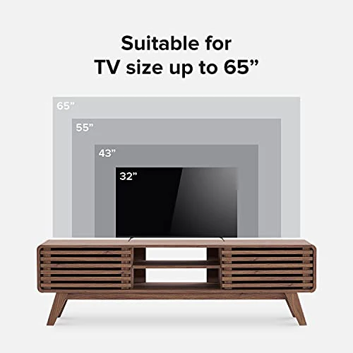 mopio Ensley 59” TV Stand, Mid Century Modern TV Stand for 55/60/65 inch TV, Farmhouse TV Stand, Entertainment Center with Storage, Television Stands, TV Console, Media Console for Living Room - Image 6