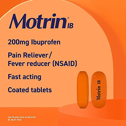 Motrin IB, Ibuprofen 200mg Tablets for Fever, Muscle Aches, Headache & Backache, 50 ct - Pack of 2 - Image 10