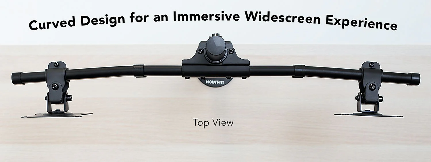 Mount-It! Dual Monitor Mount | Double Monitor Desk Stand Arm | Fits 2 Computer Screens 17 19 20 21 22 24 27 Inch | Two VESA 75 100 Compatible Displays | C-Clamp and Grommet Bases Included - Image 8