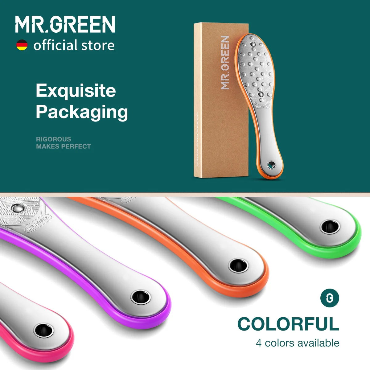 MR.GREEN Pedicure Foot Care Tools Foot File Rasps Callus Dead Foot Skin Care Remover Sets Stainless Steel Professional Two Sides - Image 7