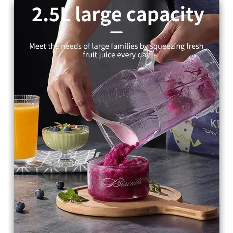 Multi-Function Professional Blender, Professional-Grade 6000W, 2.5 liters Low-Profile Container, Silver, Self-Cleaning - Image 3