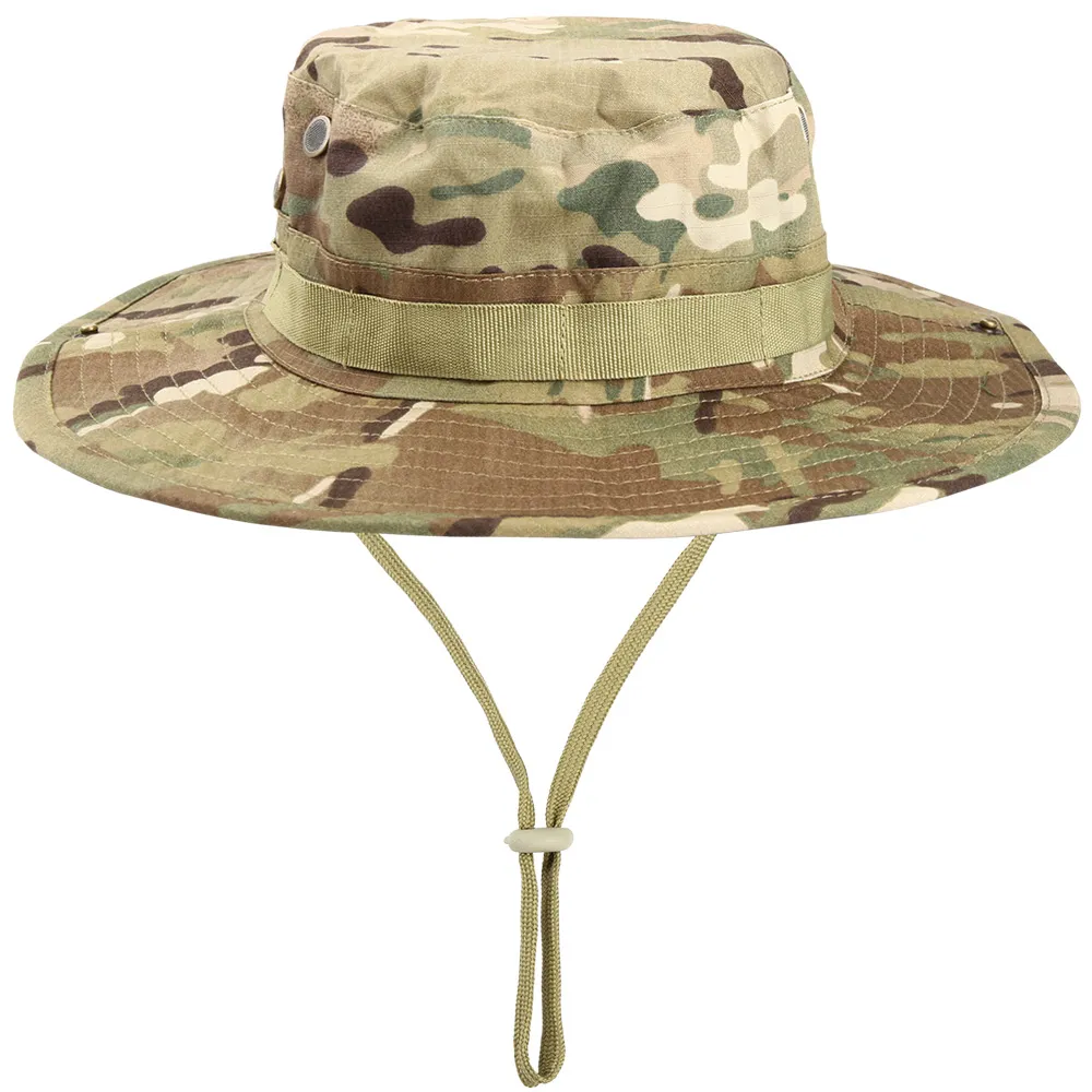 Multicam Tactical Airsoft Sniper Camouflage Bucket Boonie Hats Nepalese Cap SWAT Army Panama Military Accessories Summer Men - Image 3
