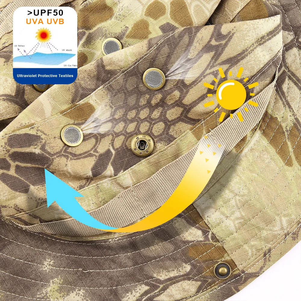 Multicam Tactical Airsoft Sniper Camouflage Bucket Boonie Hats Nepalese Cap SWAT Army Panama Military Accessories Summer Men - Image 6