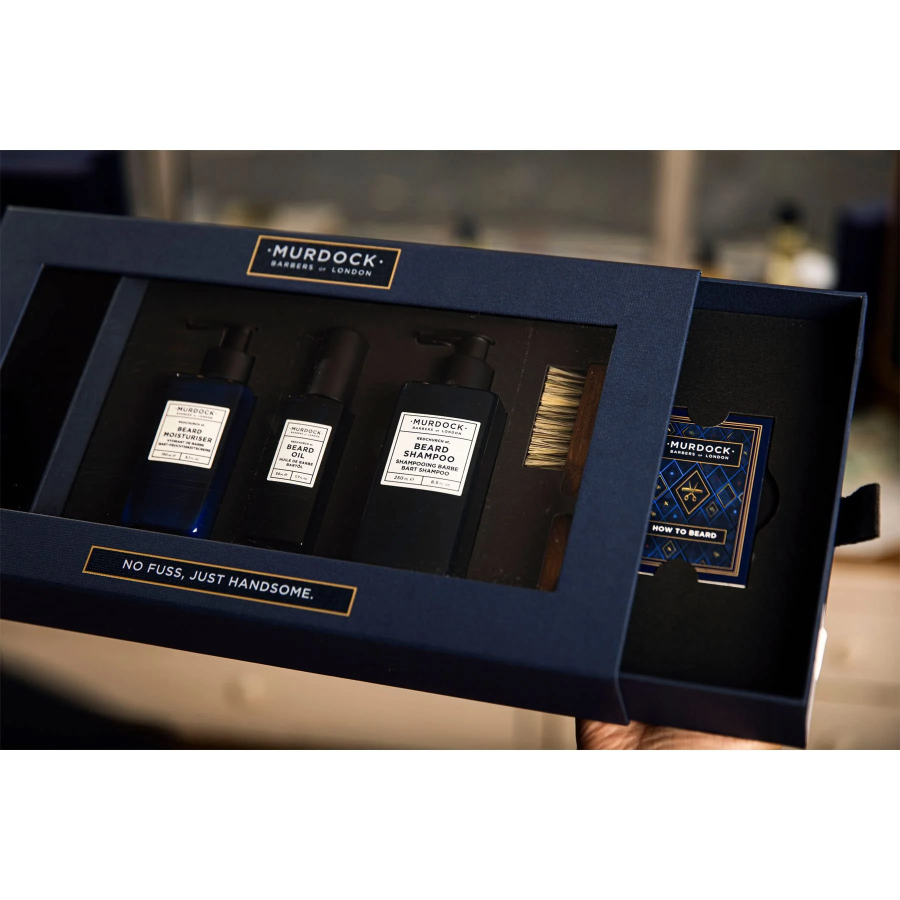 Murdock London Redchurch St. Collection Mens Gift Set | Contains Beard Oil, Shampoo, Moisturiser & Brush - Image 2