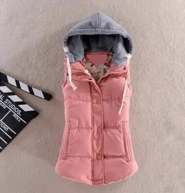 MyNewIn Warm Vest  Autumn Winter Women Casual Sleeveless Hooded Cotton Jacket Coral Velvet Female Coat Large Size 4XL Waistcoat - Image 8