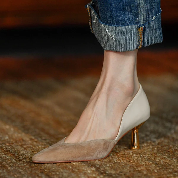 NAN JIU MOUNTAIN 2021 Spring Autumn High Heels Women Colorblock Sexy Single Shoes Stiletto Women Shoes Begin Work Shoes - Image 2