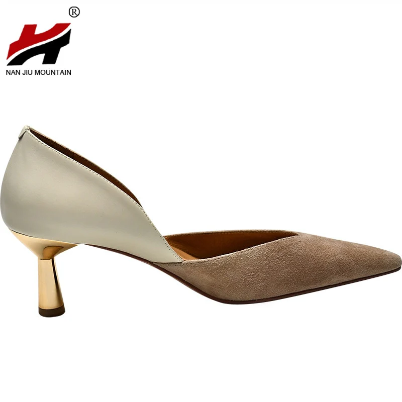 NAN JIU MOUNTAIN 2021 Spring Autumn High Heels Women Colorblock Sexy Single Shoes Stiletto Women Shoes Begin Work Shoes - Image 3