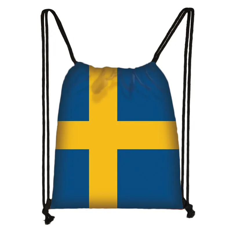 National Flag Print Backpack Ukraine Haiti Algeria Israel Brazil Men Drawstring Bag Women Shoulder Bags for Travel Shoes Holder - Image 10