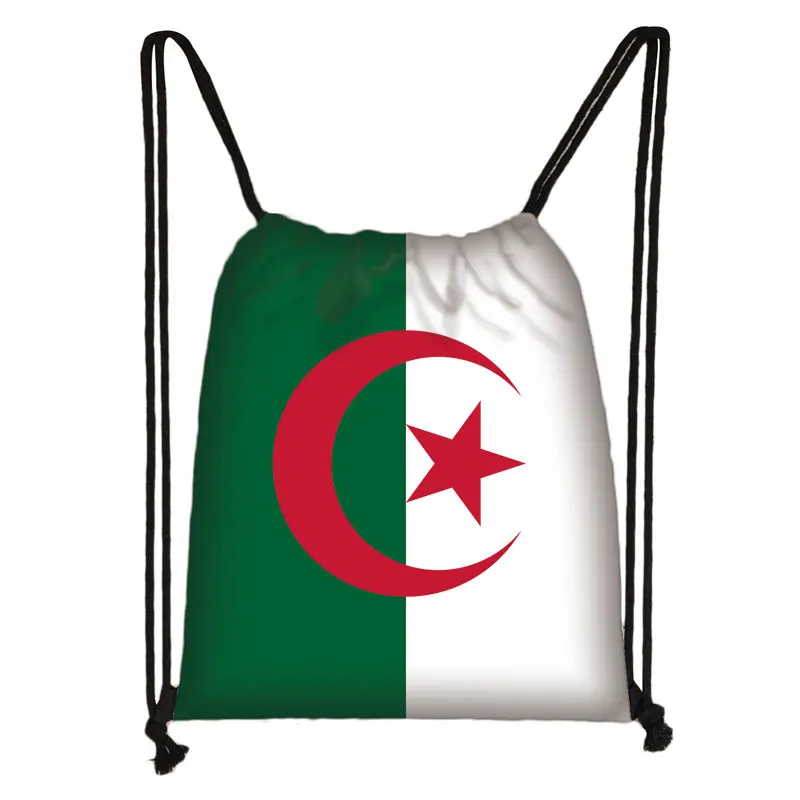 National Flag Print Backpack Ukraine Haiti Algeria Israel Brazil Men Drawstring Bag Women Shoulder Bags for Travel Shoes Holder - Image 12