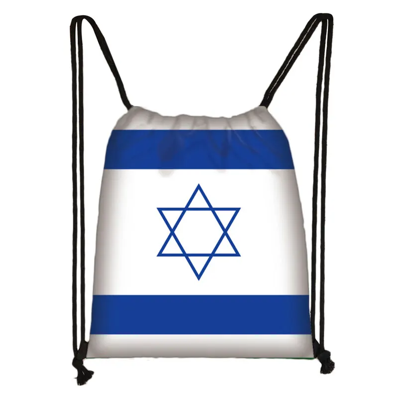 National Flag Print Backpack Ukraine Haiti Algeria Israel Brazil Men Drawstring Bag Women Shoulder Bags for Travel Shoes Holder - Image 18