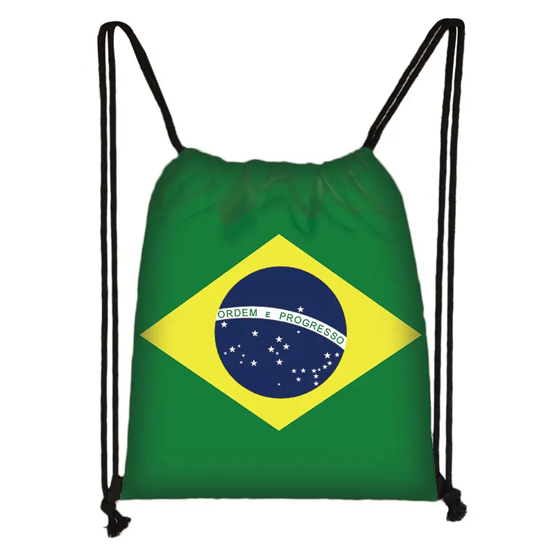 National Flag Print Backpack Ukraine Haiti Algeria Israel Brazil Men Drawstring Bag Women Shoulder Bags for Travel Shoes Holder - Image 22