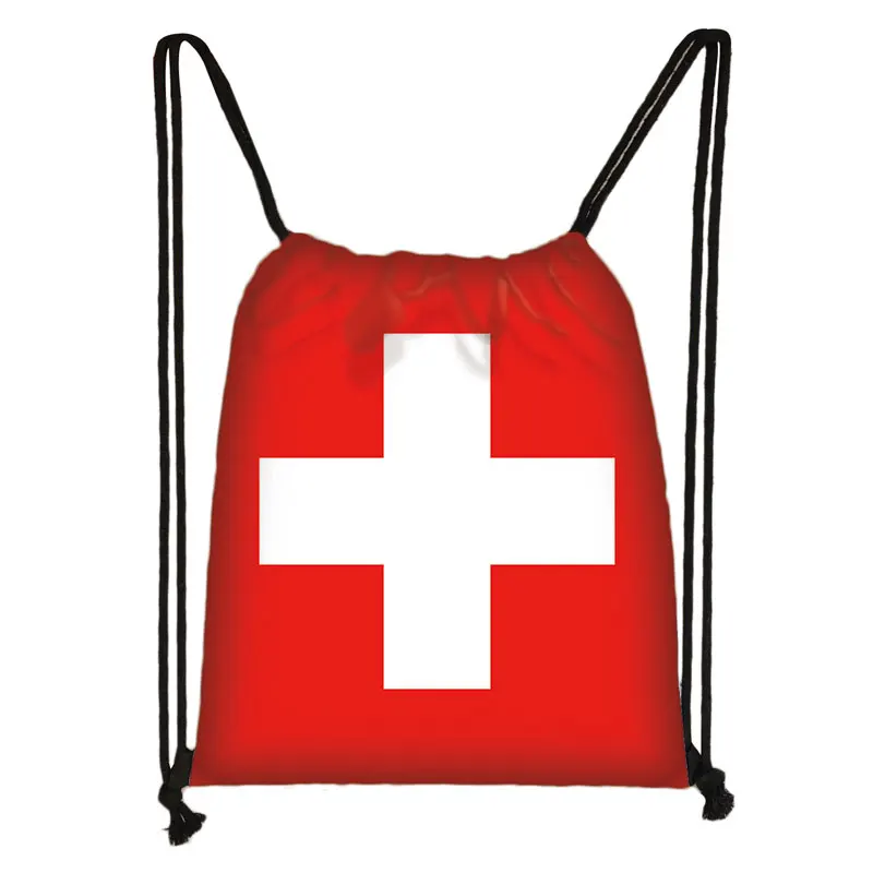 National Flag Print Backpack Ukraine Haiti Algeria Israel Brazil Men Drawstring Bag Women Shoulder Bags for Travel Shoes Holder - Image 7