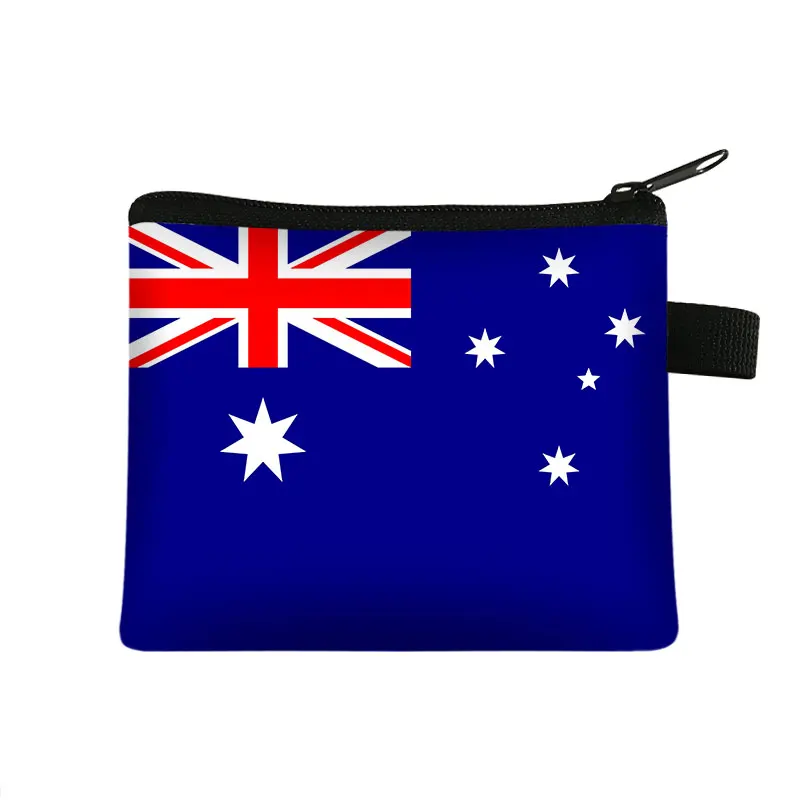 National Flag Print Coin Purses Algeria Spain Haiti Israel Women Wallet Saudi Arabia Men Purse Small Handbag Money Coin Bags - Image 18