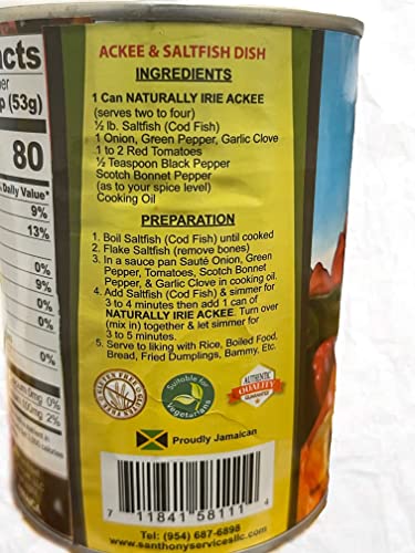Naturally Irie Canned Jamaican Ackee in Salted Water, Staple Part of Jamaican Cuisine with Saltfish 19 oz (3 Pack) - Image 2