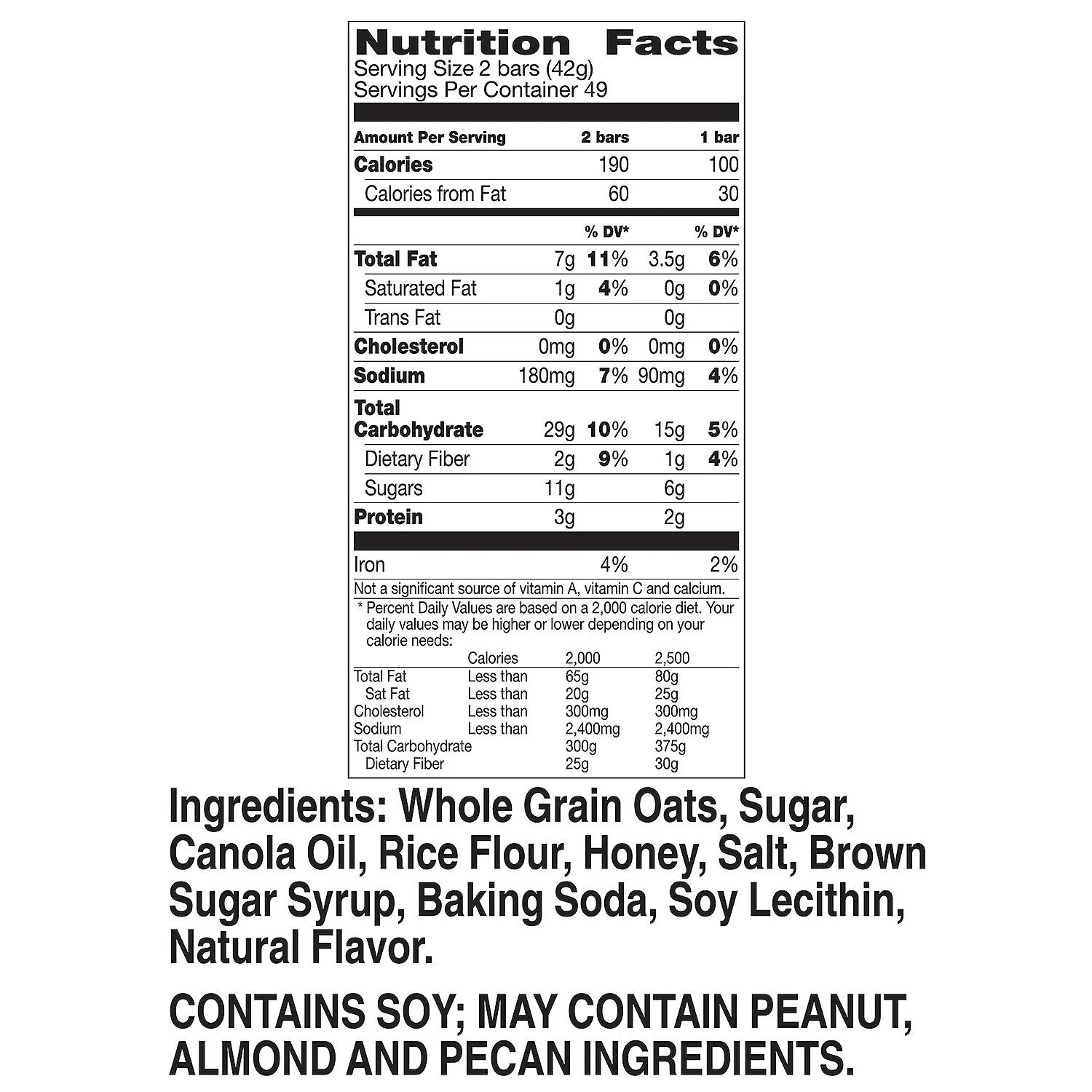 Nature Valley Oats 'n Honey Crunchy Granola Bars (1.49 oz., 49 pk.) - Image 3