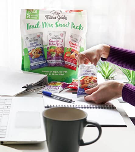 Nature's Garden Healthy Trail Mix Snack Packs – Mixed Nuts, Heart Healthy Nuts, Omega-3 Rich, Cranberries, Pumpkin Seeds, Perfect For The Entire Family – 28.8 Oz Bag (24 Individual Servings) - Image 6