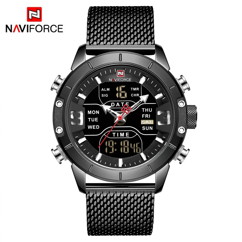 NAVIFORCE Men Watch Top Luxury Brand Man Military Sport Quartz Wrist Watches Stainless Steel LED Digital Clock Relogio Masculino - Image 10