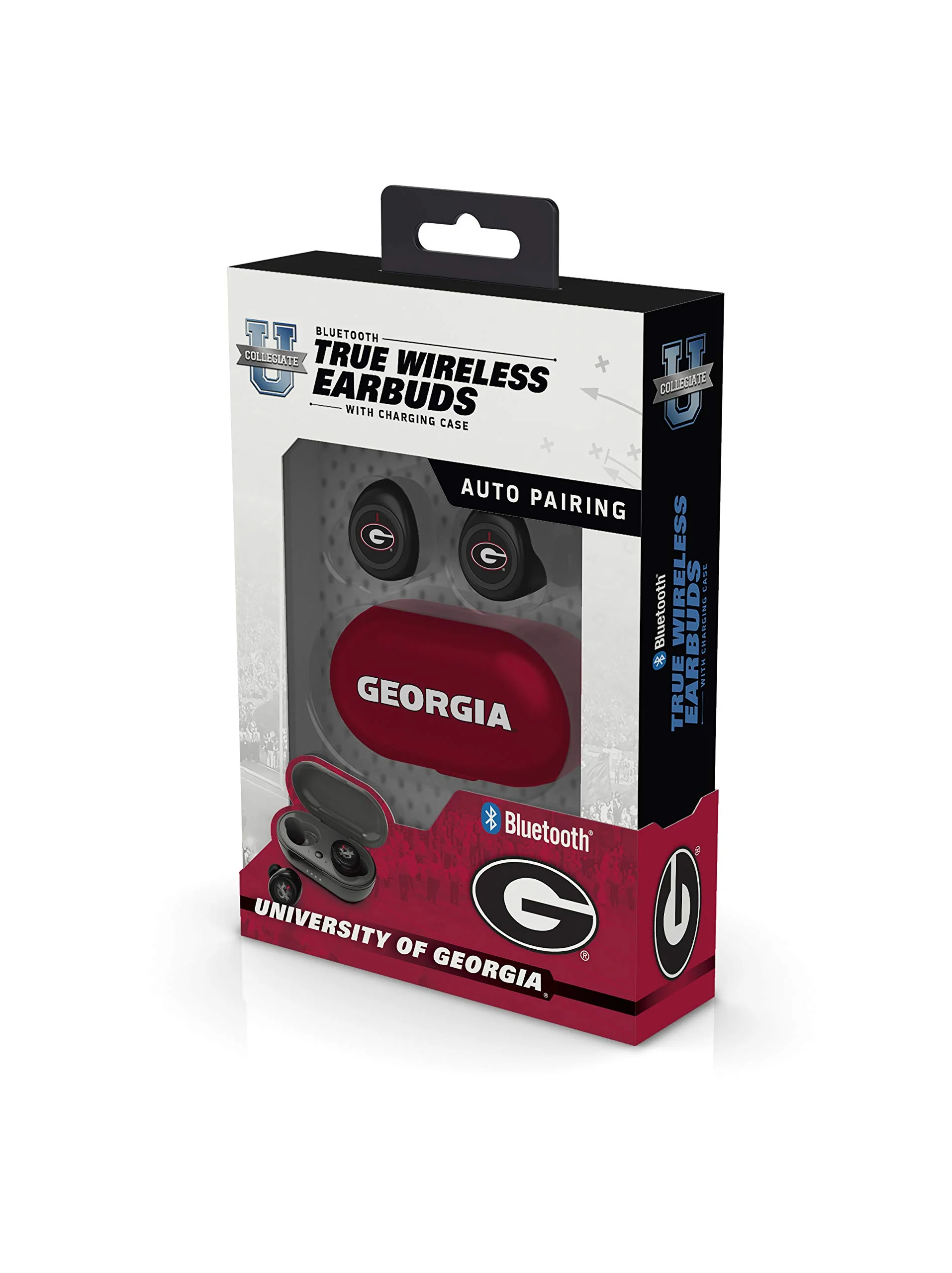 NCAA Georgia Bulldogs True Wireless Earbuds, Team Color - Image 5