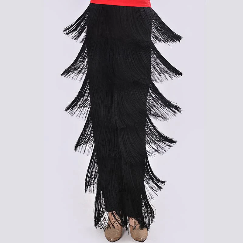 New 2021 Latin Modern Dance Suits Women/girls Sexy Fringes Long Pants Ballroom/tango/rumba/latin Dresses Clothings For Dancer - Image 15