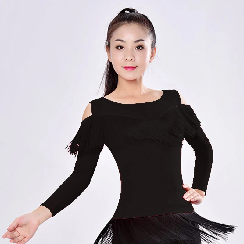 New 2021 Latin Modern Dance Suits Women/girls Sexy Fringes Long Pants Ballroom/tango/rumba/latin Dresses Clothings For Dancer - Image 3