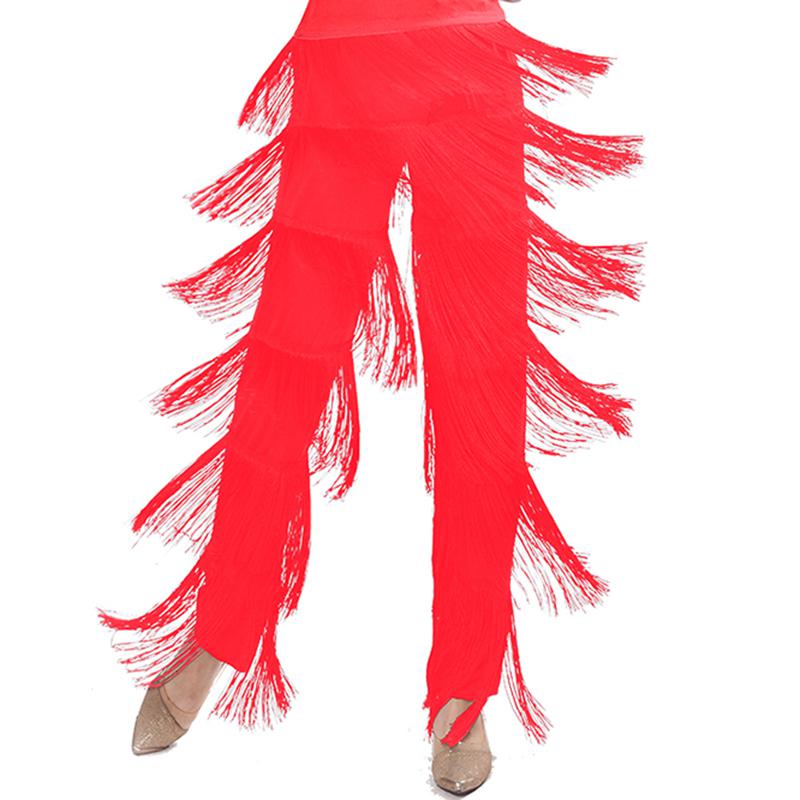 New 2021 Latin Modern Dance Suits Women/girls Sexy Fringes Long Pants Ballroom/tango/rumba/latin Dresses Clothings For Dancer - Image 4