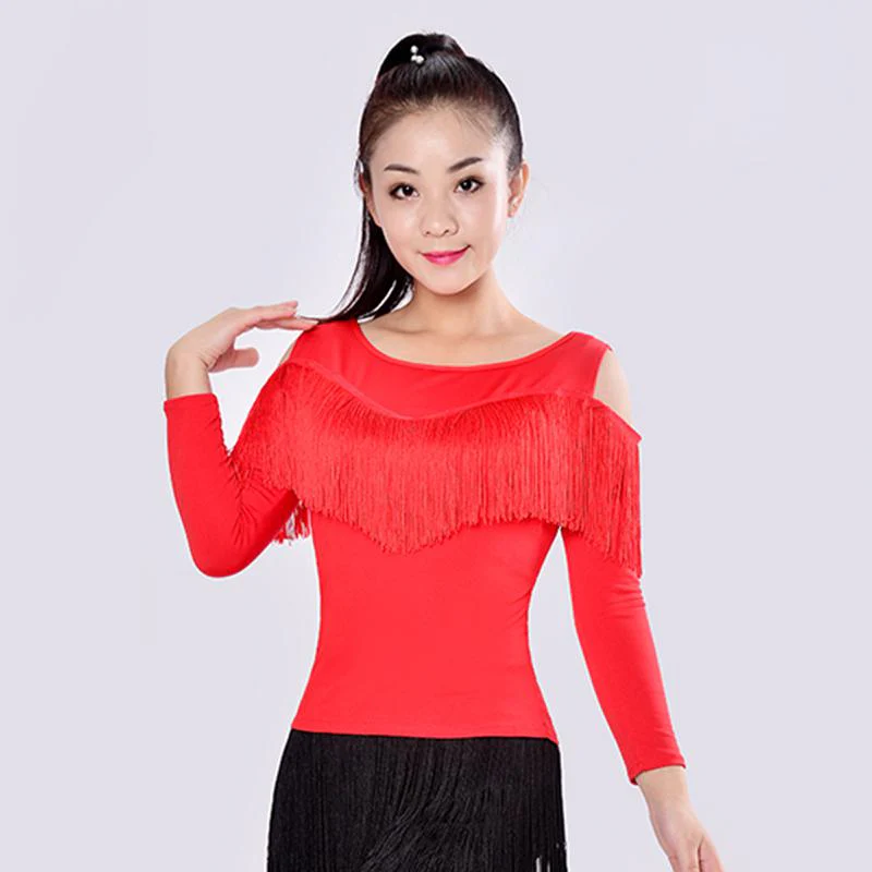 New 2021 Latin Modern Dance Suits Women/girls Sexy Fringes Long Pants Ballroom/tango/rumba/latin Dresses Clothings For Dancer - Image 5