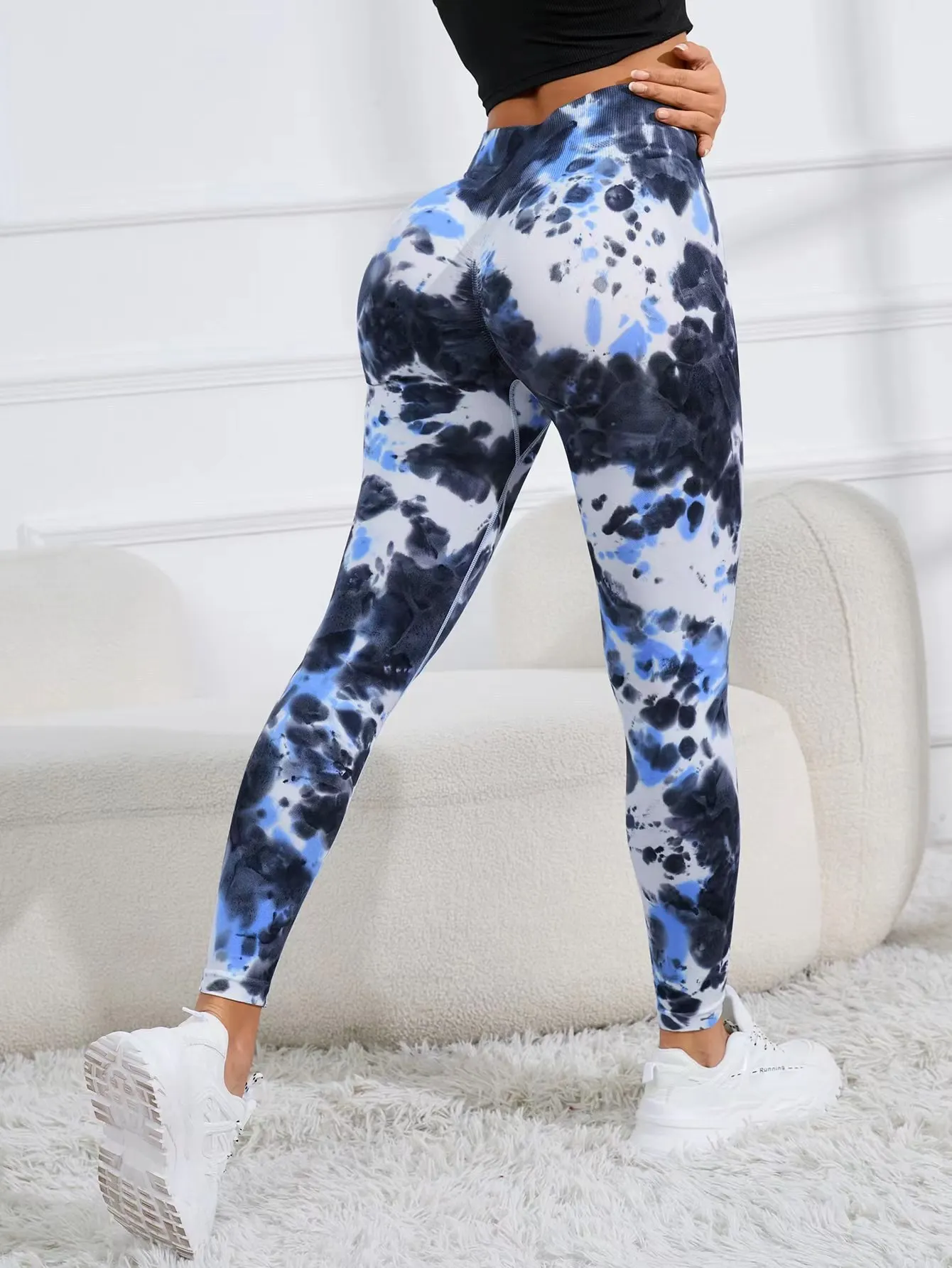 New 3D Print Tie Dye Sports Pants Women Seamless Leggings High Waist Fitness Push Up Leggings Gym Clothing Workout Tights - Image 16
