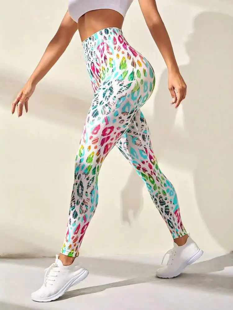New 3D Print Tie Dye Sports Pants Women Seamless Leggings High Waist Fitness Push Up Leggings Gym Clothing Workout Tights - Image 17