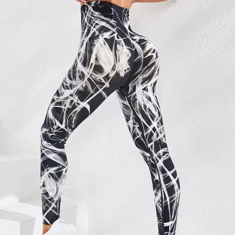 New 3D Print Tie Dye Sports Pants Women Seamless Leggings High Waist Fitness Push Up Leggings Gym Clothing Workout Tights - Image 20
