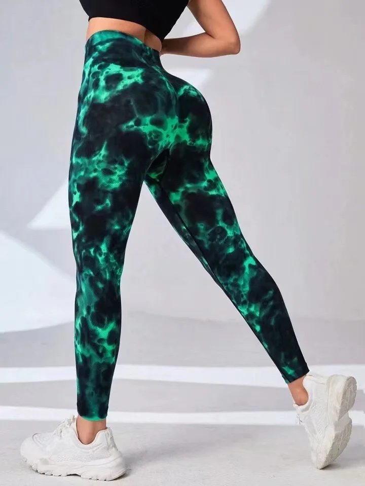 New 3D Print Tie Dye Sports Pants Women Seamless Leggings High Waist Fitness Push Up Leggings Gym Clothing Workout Tights - Image 22