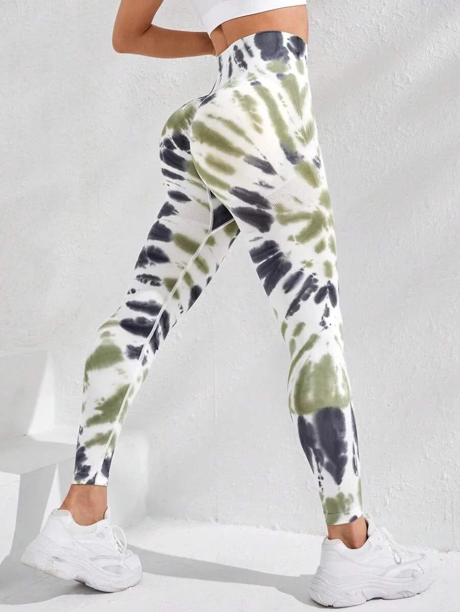 New 3D Print Tie Dye Sports Pants Women Seamless Leggings High Waist Fitness Push Up Leggings Gym Clothing Workout Tights - Image 27
