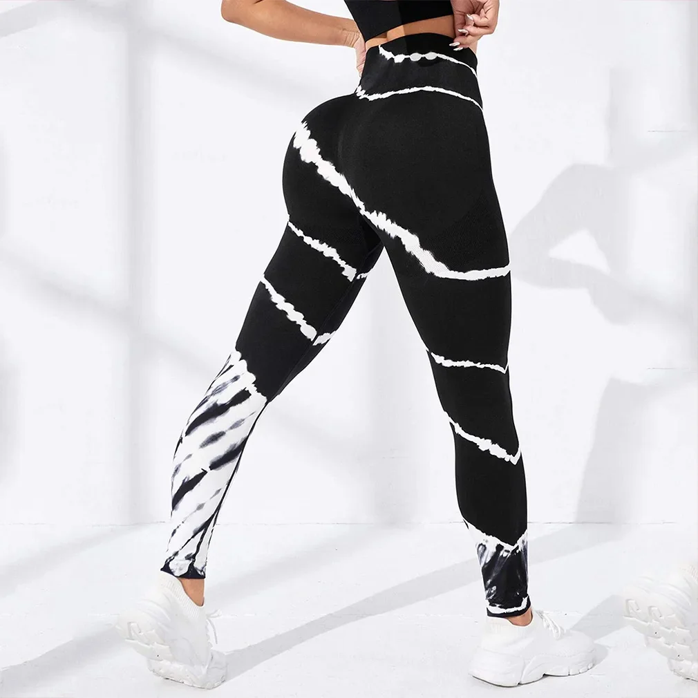 New 3D Print Tie Dye Sports Pants Women Seamless Leggings High Waist Fitness Push Up Leggings Gym Clothing Workout Tights - Image 34