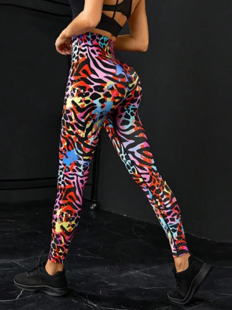 New 3D Print Tie Dye Sports Pants Women Seamless Leggings High Waist Fitness Push Up Leggings Gym Clothing Workout Tights - Image 36