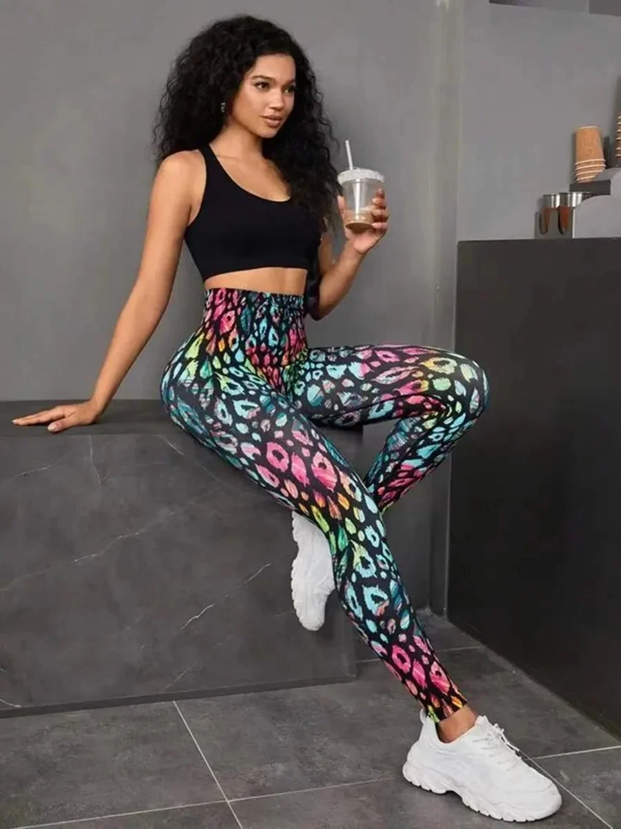 New 3D Print Tie Dye Sports Pants Women Seamless Leggings High Waist Fitness Push Up Leggings Gym Clothing Workout Tights - Image 5