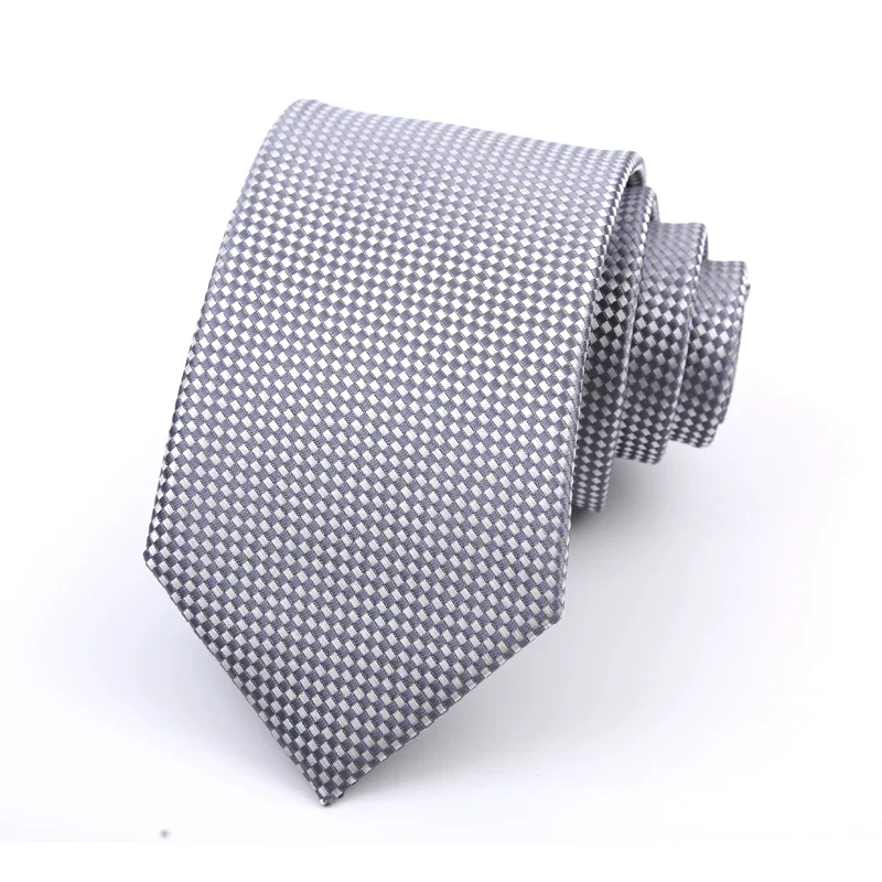 New 8CM Mens Tie Necktie Polka Dot Solid Ties For Man Groom Groomsman Jacquard Woven Ascot Neck Tie Formal Business Party - Image 29