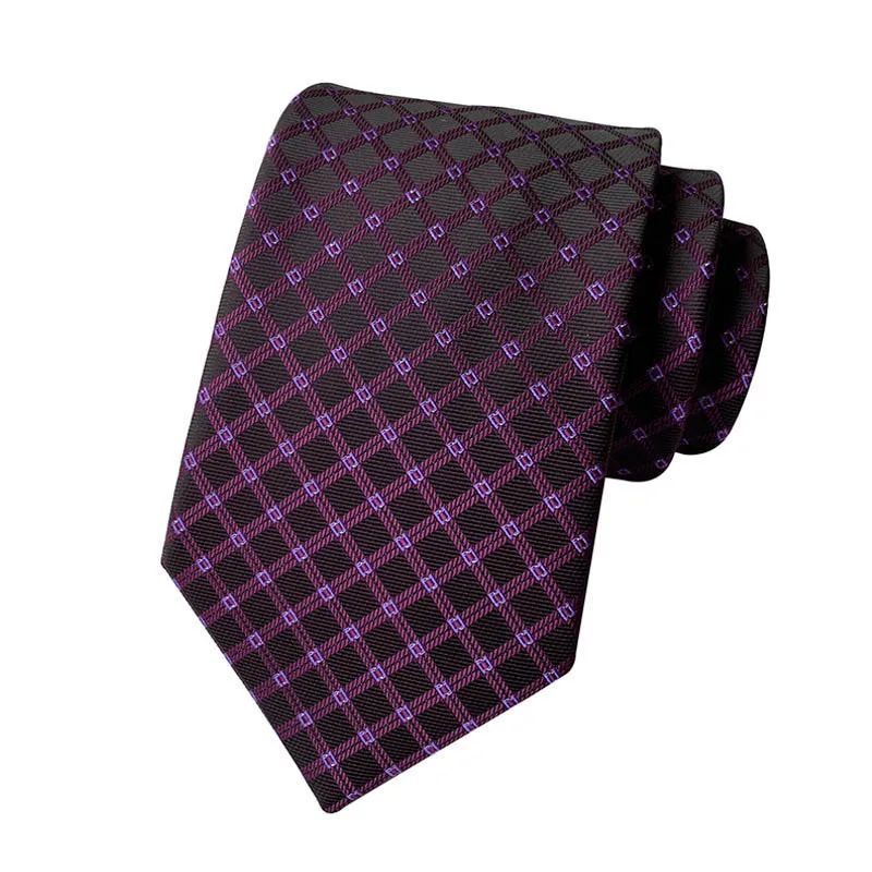 New 8CM Mens Tie Necktie Polka Dot Solid Ties For Man Groom Groomsman Jacquard Woven Ascot Neck Tie Formal Business Party - Image 6