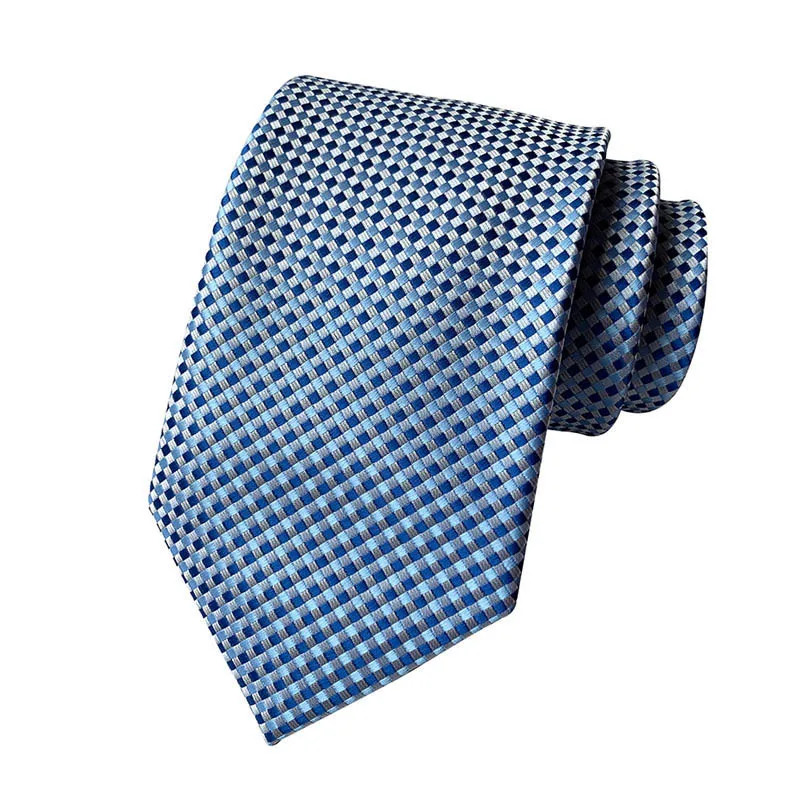 New 8CM Mens Tie Necktie Polka Dot Solid Ties For Man Groom Groomsman Jacquard Woven Ascot Neck Tie Formal Business Party - Image 7
