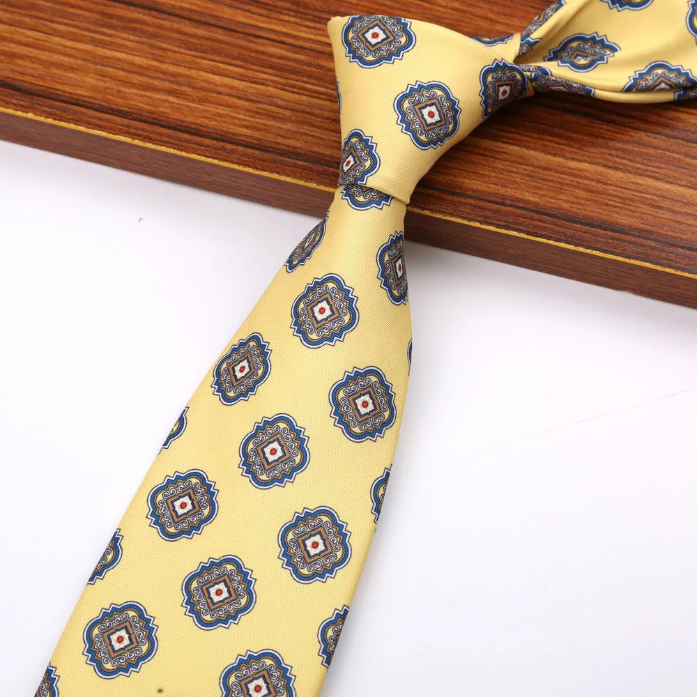 New 8CM Printing Ties For Men Necktie Paisley Floral Designer Scarf Tie For Groom Business Wedding Party - Image 27