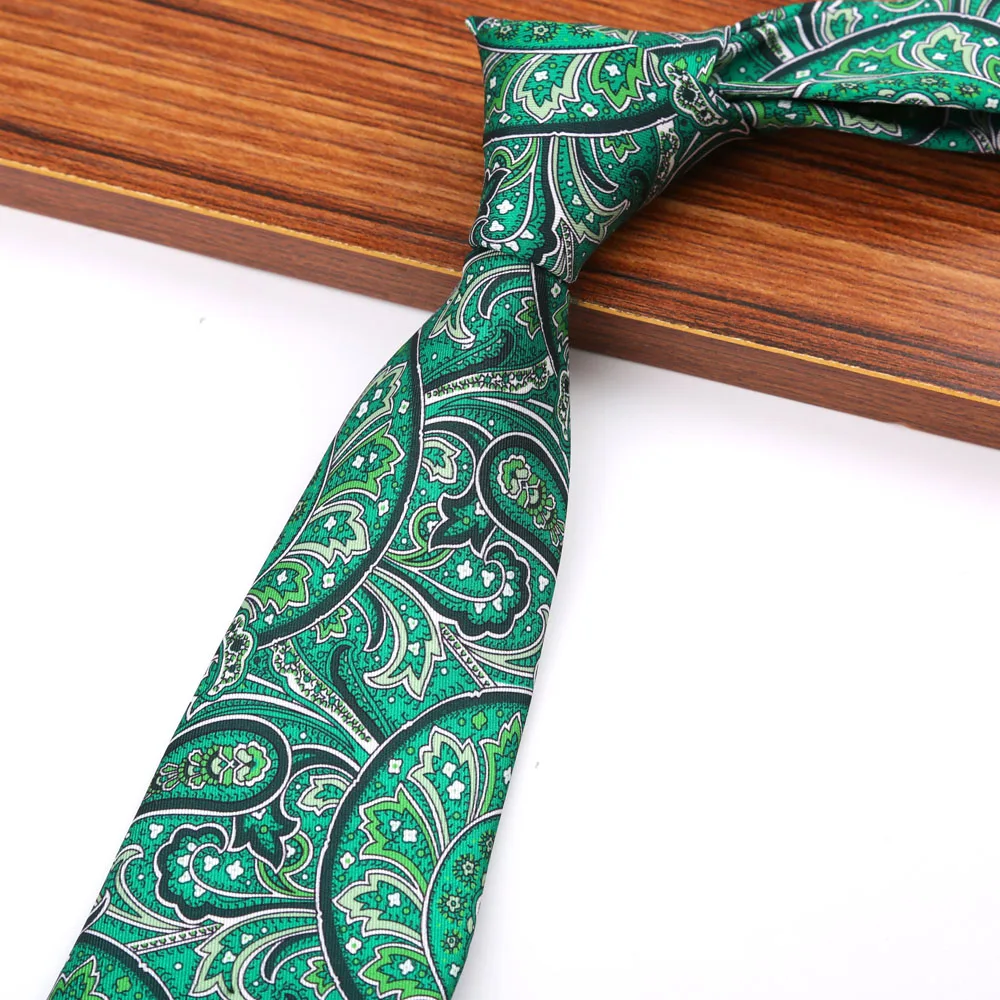 New 8CM Printing Ties For Men Necktie Paisley Floral Designer Scarf Tie For Groom Business Wedding Party - Image 36