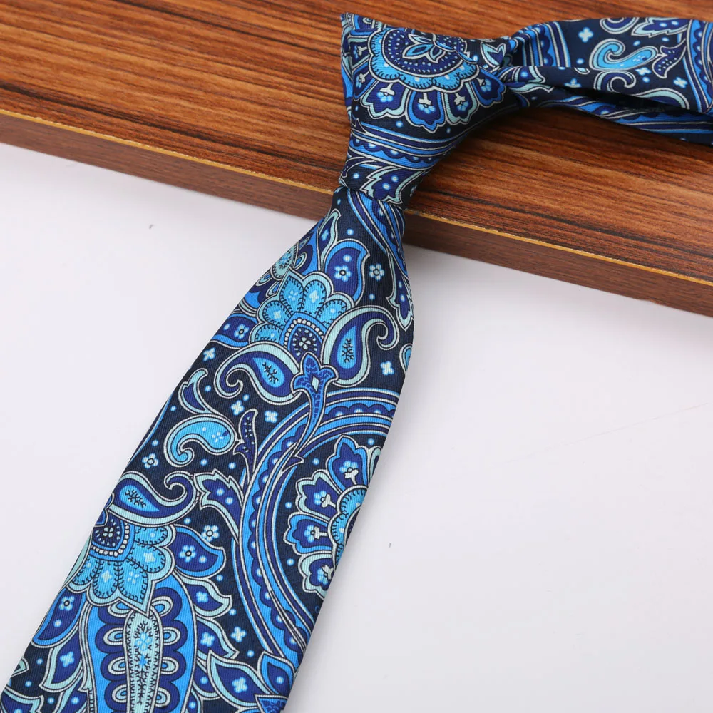 New 8CM Printing Ties For Men Necktie Paisley Floral Designer Scarf Tie For Groom Business Wedding Party - Image 46