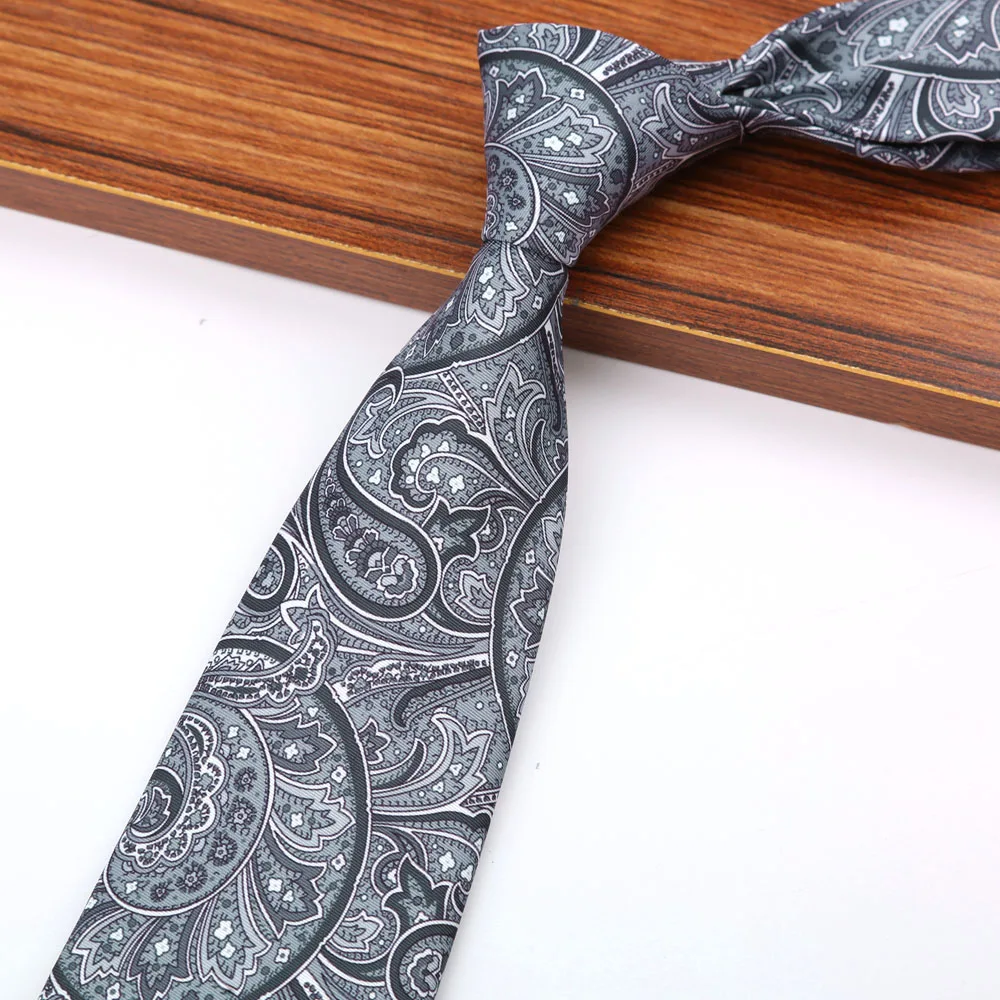 New 8CM Printing Ties For Men Necktie Paisley Floral Designer Scarf Tie For Groom Business Wedding Party - Image 47