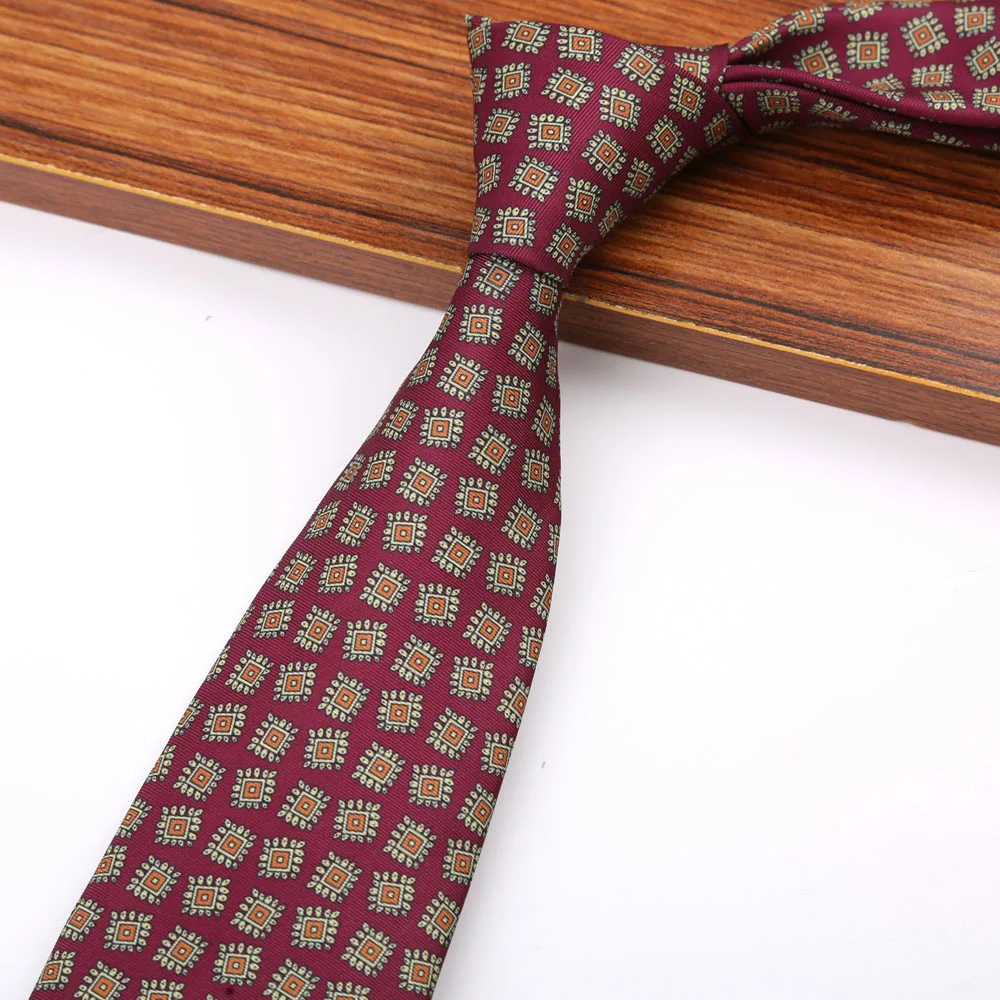 New 8CM Printing Ties For Men Necktie Paisley Floral Designer Scarf Tie For Groom Business Wedding Party - Image 7